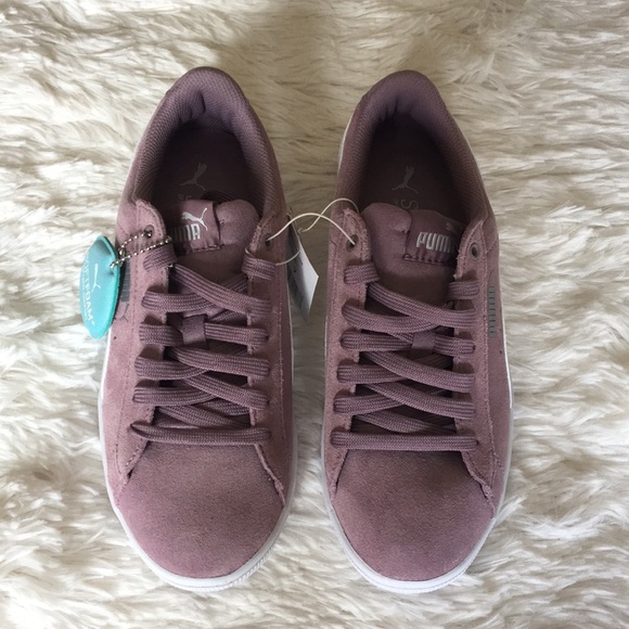 puma ladies vikky suede elderberry
